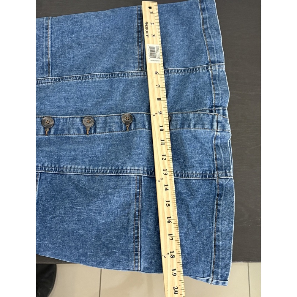 Aeropostale Womens Denim Dress Size Medium Blue Button Front Pockets - Picture 12 of 13